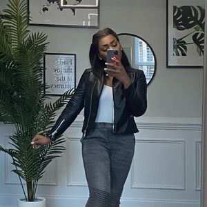 ✨ ZARA FAUX LEATHER MOTO JACKET ✨